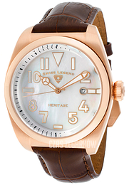 Swiss Legend Heritage Biały/Skóra Ø44 mm SL-20434-RG-02MOP-BRW