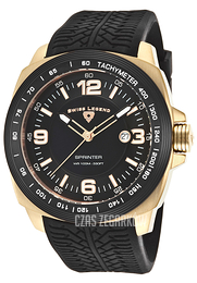 Swiss Legend Sprinter Czarny/Guma Ø47 mm SL-21045-YG-01-BB