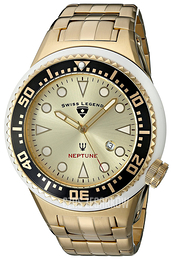 Swiss Legend Neptune Szampański/Stal w odcieniu złota Ø40 mm SL-21819D-YG-10-WHT