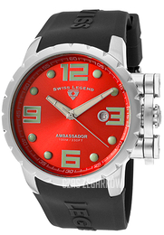 Swiss Legend Ambassador Czerwony/Guma Ø47 mm SL-30021-05