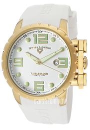 Swiss Legend Ambassador Biały/Guma Ø47 mm SL-30021-YG-02
