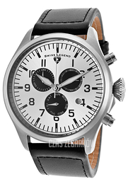 Swiss Legend Pioneer Srebrny/Skóra Ø47 mm SL-30332-02S-BA