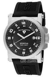 Swiss Legend Sportiva Czarny/Guma Ø45 mm SL-40030-01-WA
