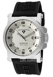 Swiss Legend Sportiva Srebrny/Guma Ø45 mm SL-40030-02S