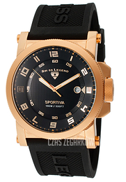 Swiss Legend Sportiva Czarny/Guma Ø45 mm SL-40030-RG-01