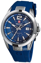 Swiss Military Dress Niebieski/Guma Ø43 mm 06-4165.04.003