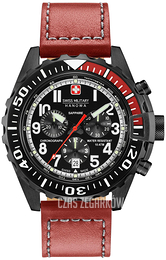 Swiss Military Sport Czarny/Skóra Ø44 mm 06-4304.13.007