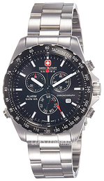 Swiss Military Sport Czarny/Stal Ø40 mm 06-5007.04.007