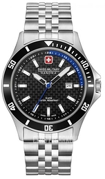 Swiss Military Flagship Racer Czarny/Stal Ø42 mm 06-5161.2.04.007.03