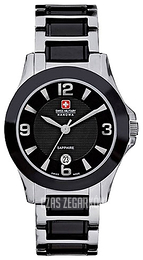 Swiss Military Dress Czarny/Stal Ø38 mm 06-5168-7-04-007