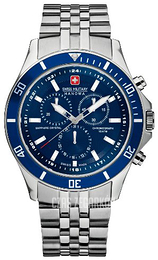 Swiss Military Sport Niebieski/Stal Ø42 mm 06-5183.04.003