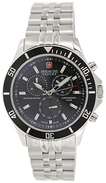 Swiss Military Flagship Czarny/Stal Ø42 mm 06-5183.7.04.007