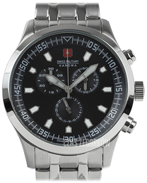 Swiss Military Sport Czarny/Stal Ø43 mm 06-5264.04.007