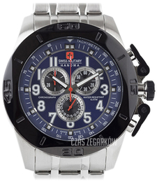 Swiss Military Sport Niebieski/Stal Ø50 mm 06-5295.33.003