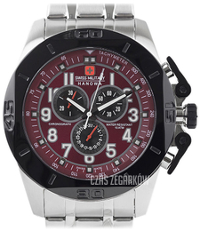 Swiss Military Sport Czerwony/Stal Ø50 mm 06-5295.33.004