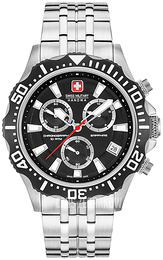Swiss Military Sport Czarny/Stal Ø44 mm 06-5305.04.007