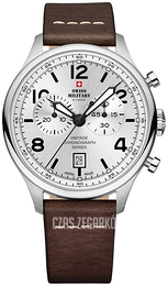 Swiss Military Vintage Srebrny/Skóra Ø42 mm SM30192.05