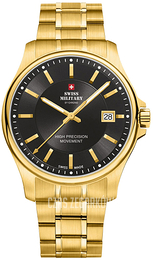 Swiss Military Classic Czarny/Stal w odcieniu złota Ø39 mm SM30200.08