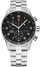 Swiss Military Chrono Czarny/Stal Ø41 mm SM34012.01