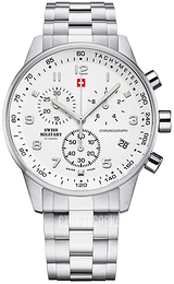 Swiss Military Chrono Biały/Stal Ø41 mm SM34012.02