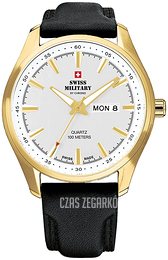 Swiss Military by Chrono Chrono Biały/Skóra Ø44 mm SM34027.08