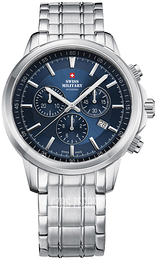 Swiss Military Chrono Niebieski/Stal Ø42 mm SM34052.03