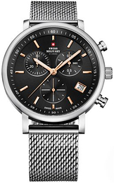 Swiss Military Chrono Czarny/Stal Ø42 mm SM34058.03