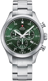 Swiss Military Chrono Zielony/Stal Ø43 mm SM34076.03