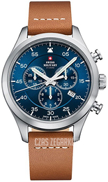 Swiss Military Chrono Niebieski/Skóra Ø43 mm SM34076.06