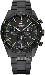 Swiss Military by Chrono Chrono Czarny/Stal Ø43 mm SM34079.03
