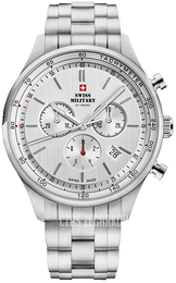 Swiss Military by Chrono Chrono Srebrny/Stal Ø42 mm SM34081.02