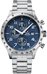 Swiss Military Chrono Niebieski/Stal Ø42 mm SM34084.02
