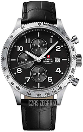 Swiss Military Chrono Czarny/Skóra Ø42 mm SM34084.05