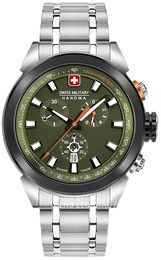Swiss Military Hanowa Platoon Chrono Night Vision Zielony/Stal Ø45 mm SMWGI2100271