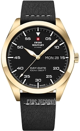 Swiss Military by Chrono Classic Czarny/Skóra Ø42 mm SM34087.06