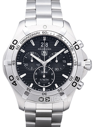 TAG Heuer Aquaracer Grande Date Chronograph Czarny/Stal Ø43 mm CAF101E.BA0821