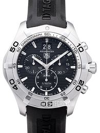 TAG Heuer Aquaracer Grande Date Chronograph Czarny/Guma Ø43 mm CAF101E.FT8011