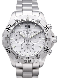 TAG Heuer Aquaracer Grande Date Chronograph Srebrny/Stal Ø43 mm CAF101F.BA0821