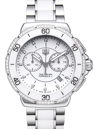 TAG Heuer Formula 1 Steel And Ceramic Chronograph Diamonds Biały/Czeramiczna Ø41 mm CAH1213.BA0863