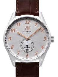 TAG Heuer Carrera Calibre 6 Heritage Automatic Srebrny/Skóra Ø39 mm WAS2112.FC6181