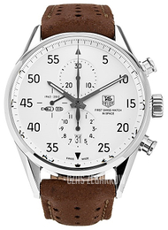 TAG Heuer Carrera Srebrny/Skóra Ø43 mm CAR2015.FC6321