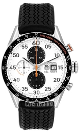 TAG Heuer TAG Heuer Carrera Biały/Guma Ø43 mm CAR2A12.FT6033