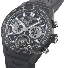 TAG Heuer Carrera Czarny/Guma Ø45 mm CAR5A8W.FT6071