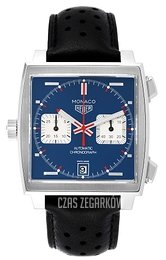 TAG Heuer Monaco Niebieski/Skóra CAW211P.FC6356