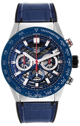 TAG Heuer Carrera Niebieski/Guma Ø45 mm CBG2A11.FC6460