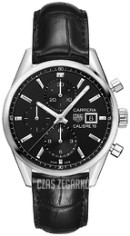 TAG Heuer Carrera Czarny/Skóra Ø41 mm CBK2110.FC6266