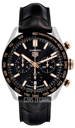 TAG Heuer Carrera Czarny/Skóra Ø44 mm CBN2A5A.FC6481