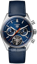 TAG Heuer Carrera Niebieski/Skóra Ø42 mm CBS5010.FC6543