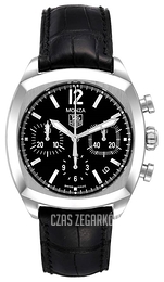 TAG Heuer Monza Czarny/Skóra Ø37 mm CR2113.FC6164