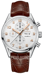 TAG Heuer Carrera Srebrny/Skóra Ø43 mm CV2A1AC.FC6380